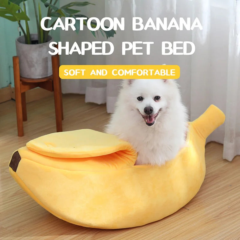 Cama banana para gatos y perros – Cálida y cómoda