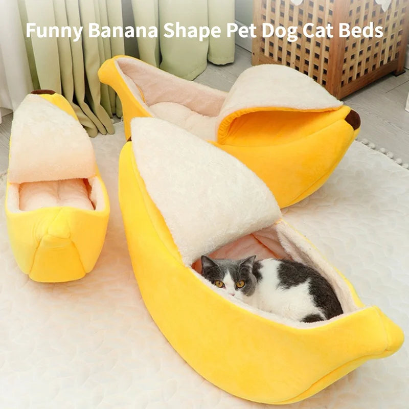 Cama banana para gatos y perros – Cálida y cómoda