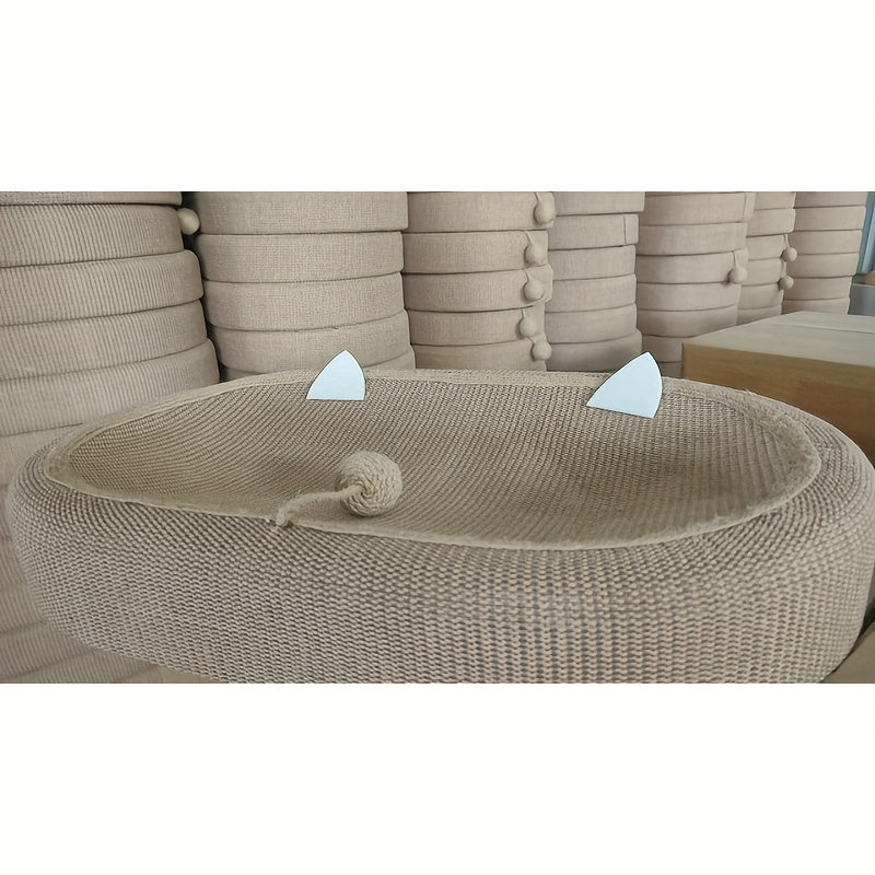 "Rascador Ovalado de Sisal 2 en 1 – Cama y Rascador Extra Grande para Gatos (60CM)"